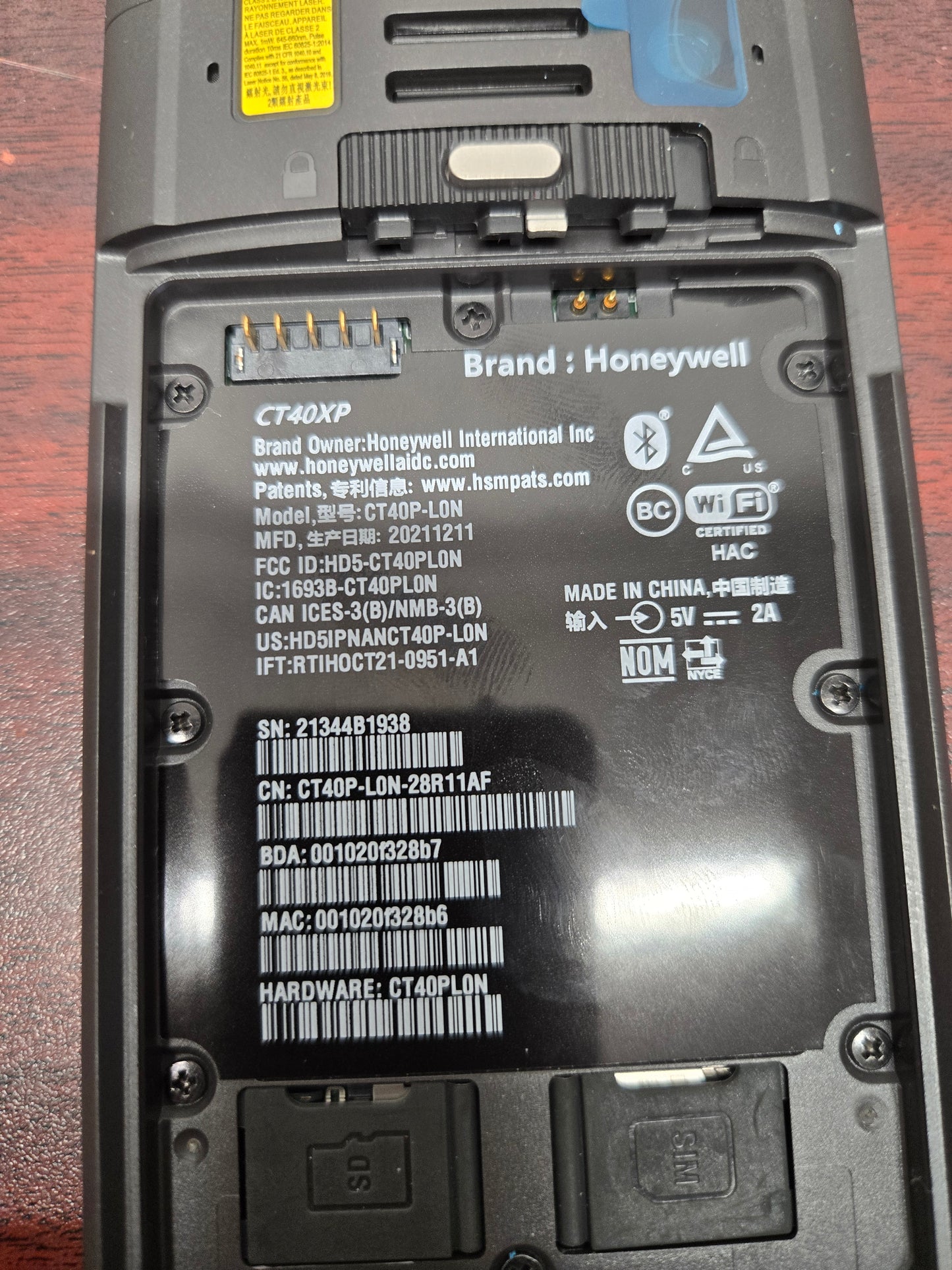 Honeywell CT40 XP Mobile Computer (P/N: CT40P-L0N-28R11AF)
