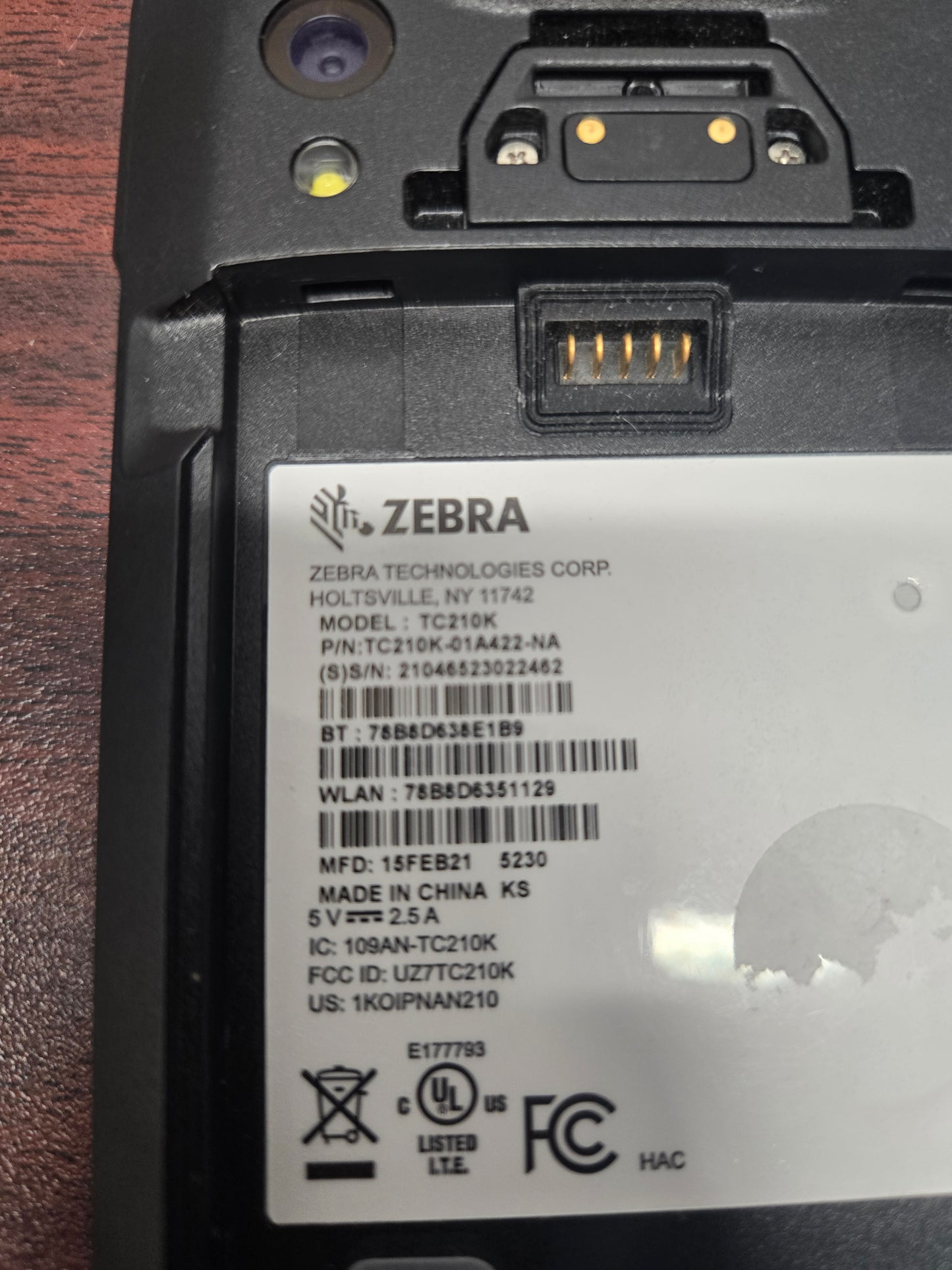 Zebra TC21 Rugged Mobile Computer (P/N: TC210K-01A222-NA)