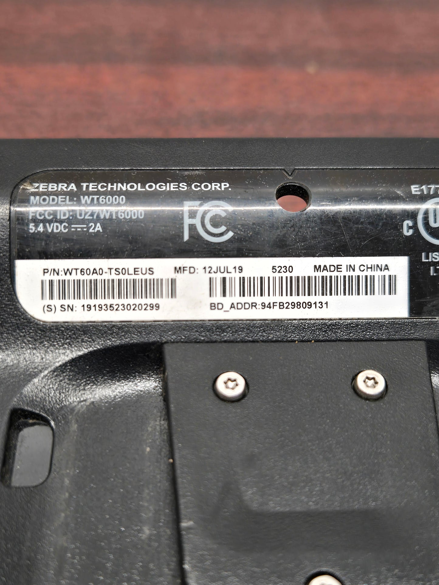 Zebra WT6000 Wearable Computer (P/N: WT60A0-TS0LEUS)