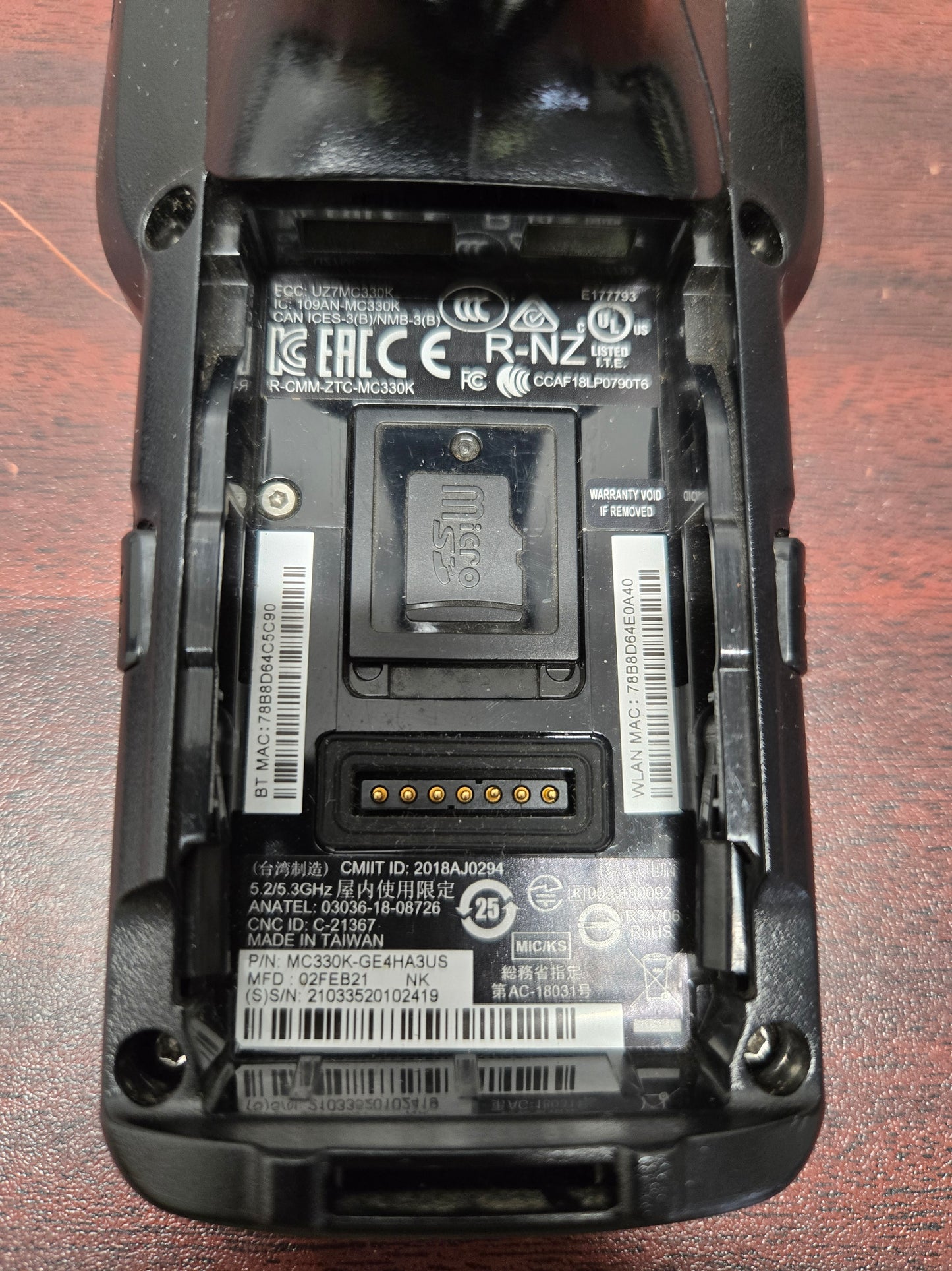 Zebra MC3300 Rugged Mobile Computer (P/N: MC330K-GE4HA3US)